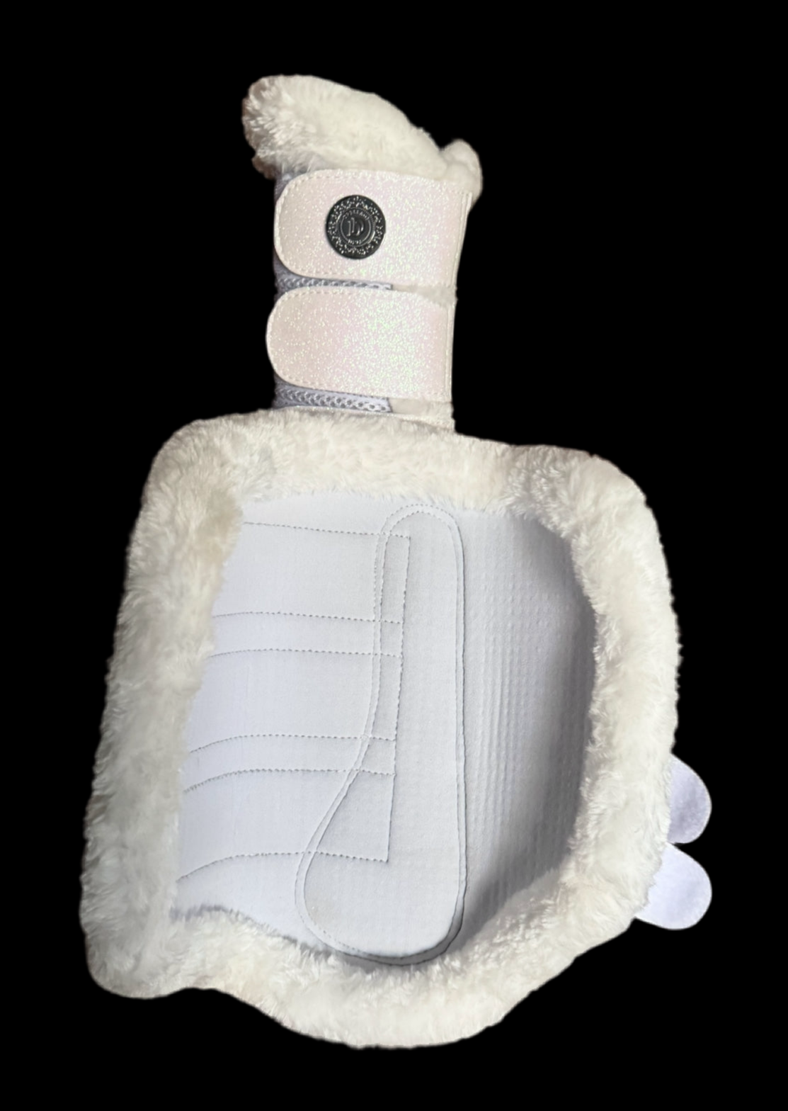 Horse Boots White breathable Sparkle Exercise Boots & matching bell boots